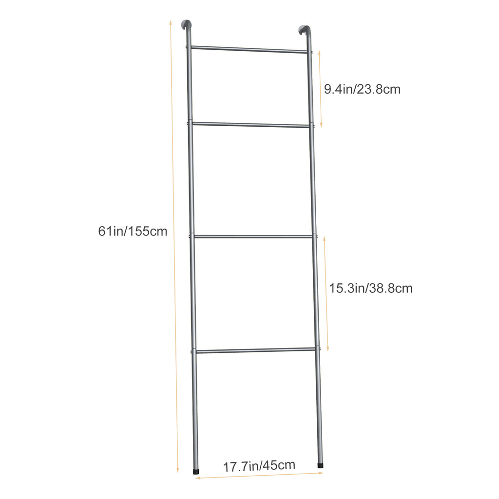4-Bar Freestanding Towel Rack (2-Pack)- Metal Ladder Style Towel Holder for Bathroom