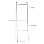 4-Bar Freestanding Towel Rack (2-Pack)- Metal Ladder Style Towel Holder for Bathroom