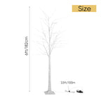 6FT Lighted Birch Tree with 96 LED Warm White Lights - Artificial Twig Tree for Holiday & Home Decor