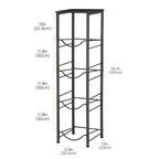 Heavy-Duty 4-Tier Water Bottle Storage Rack with Display Top - 5 Gallon Water Jug Organizer Stand for Home & Office, Space-Saving Black Finish
