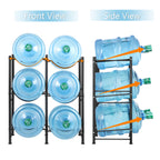 6-Bottle High-Capacity Water Tower | Double-Row 3-Tier Heavy-Duty Storage Rack