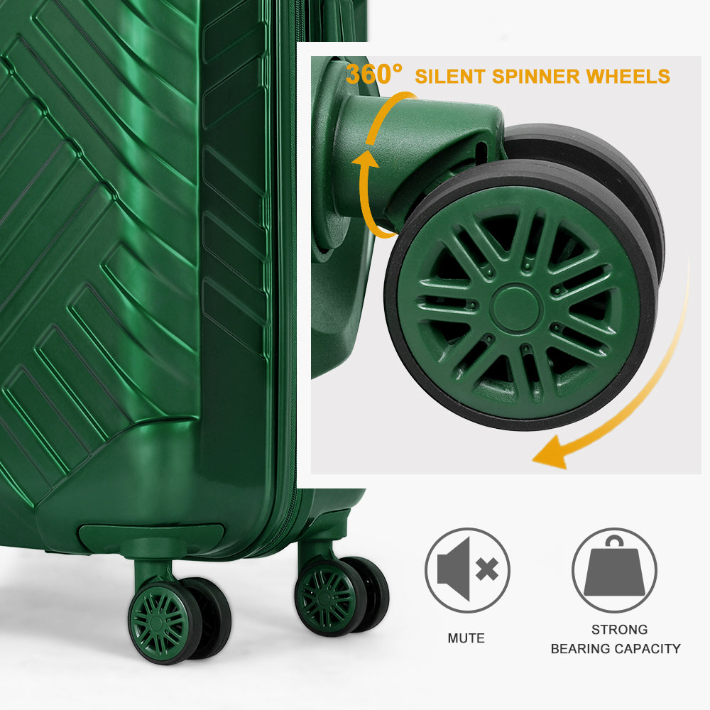 Luggage Hard shell Suitcase 3 Piece Set with TSA Lock Spinner Wheels 20/24/28in