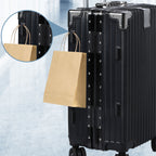 20 Inch Aluminum Frame Hardside Luggage with HIKOLAYAE Travel Tote Bag, Spinner Suitcase with TSA Lock & Detachable Carry-On Bag, Black