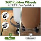 2-Pack Heavy Duty Metal Plant Caddy with 360Â¡Ã£ Wheels