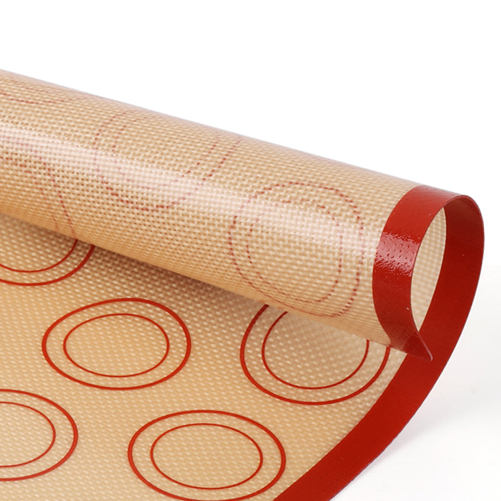 Set of 2 Professional Silicone Baking Mats - Non-Stick Macaron and Pastry Mats with Measurement Markings