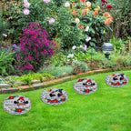2 Pack Gnome Garden Stepping Stones, 10 Inch Decorative Path Stones with Bless this Home for Yard Patio & Walkway