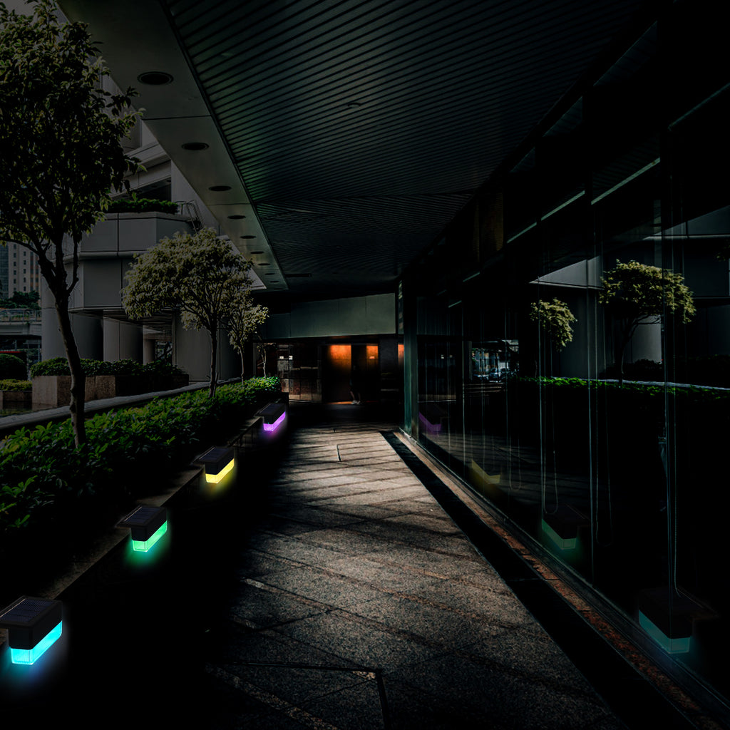 8/4 pcs Outdoor LED Solar Deck Lights, Step Lights, For Outdoor Stairs, Fence, Yard, Patio And Pathway, Waterproof Solar Deck Lights Outdoor, Solar Step Lights Waterproof Solar Light, For Outdoor Stairs