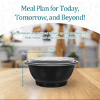 50 Sets 24oz Meal Prep Container - Reusable Plastic Food Storage Containers with Lids, Fits Microwave, Freezer and Dishwasher Safe