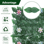 91inch x 46inch Artificial Evergreen Ivy Privacy Fence - Faux Vine Panel for Wall Decor & Backyard Privacy