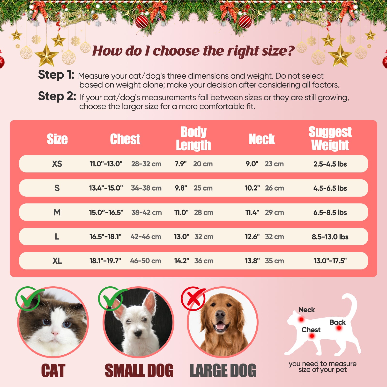 Strawberry Print Pet Dress with 2 Pack Adjustable Cat Collars with Bell, Cute Ruffle Bow Pet Clothes for Small Medium Cats, Kitten Girl Outfit, Soft Lightweight Puppy Costume for Daily Party Wear