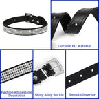 Adjustable Soft PU Leather Pet Collar for Dogs and Cats, Stylish Outdoor Neck Strap for Small to Large Breeds including Pugs and Bulldogs, Black and Pink