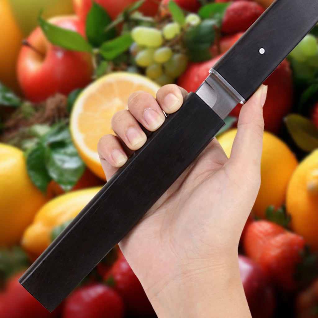Handcrafted Samurai Tanto Knife with Wooden Sheath - Professional Fixed Blade Decorative & Functional Knife