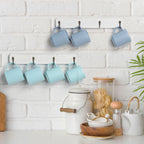 4 Pcs Coat Rack Wall Mounted Rack Entryway Hanging Coat Rack Cups Rack Offwhite