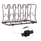 2-Pack Adjustable Pot and Pan Lid Organizer - Kitchen Cabinet Bakeware and Cutting Board Holder, Bronze