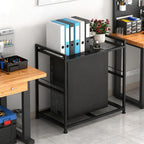 Command Center PC Tower Stand | 2-Tier Under-Desk Rolling Cart & Mobile Printer Station