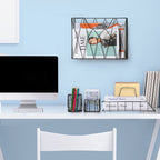 5-Piece Wire Mesh Desk Organizer Set - Office Accessories with File Tray, Pen Holder, and Note Pad Stand
