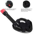 Full Face Snorkel Mask with Latest Dry Top System, Foldable 180 Degree Panoramic View Snorkeling Mask with Camera Mount Safe Breathing Anti-Leak Anti-Fog
