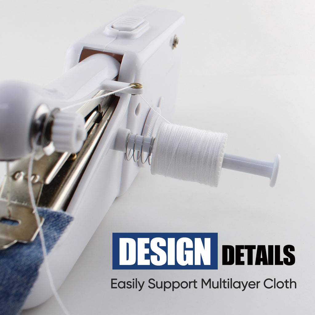 Mini Handheld Portable Sewing Machine - Compact Cordless Design for Quick Fabric Repairs, Travel Home Emergency Stitching Tool with Easy Operation