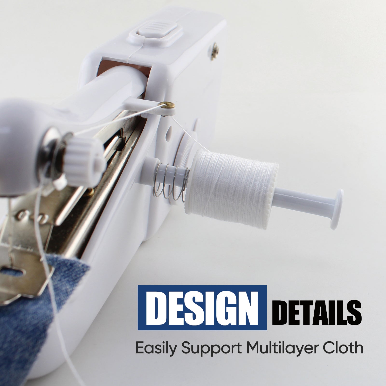 Mini Handheld Portable Sewing Machine - Compact Cordless Design for Quick Fabric Repairs, Travel Home Emergency Stitching Tool with Easy Operation
