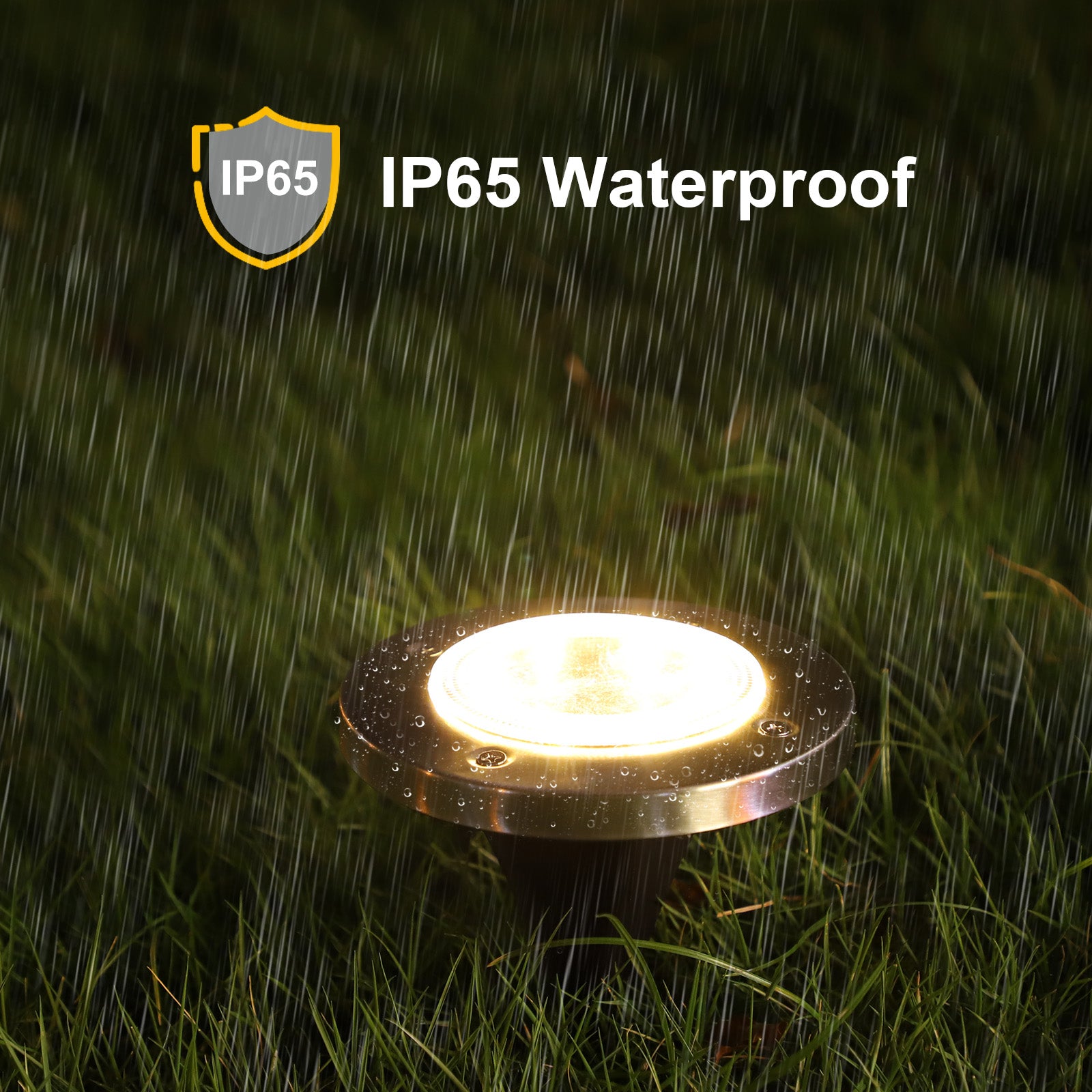 8 Pack Solar Ground Lights, 8 LED Warm White Solar Disk Lights, Waterproof Outdoor Landscape Lighting for Garden, Pathway, Lawn, Yard & Driveway