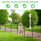 Set of 10 Ornamental Yard Fencing Panels, 15.9in Arched Metal Garden Border, Rust-Resistant Animal Deterrent and Flower Bed Barrier for Outdoor Landscaping and Patio Edging