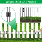 10-Pack Garden Fence Animal Barrier, Rustproof Metal Short Panels No-Dig Fencing for Yard & Flower Beds,