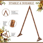 10.2ft Wooden Triangle Wedding Arch, Rustic Farmhouse Triangle Garden Arch Stand, Heavy Duty Wooden Arbor Frame for Wedding Ceremony, Bridal Shower, Birthday Party, Proposal, Indoor & Outdoor Decor