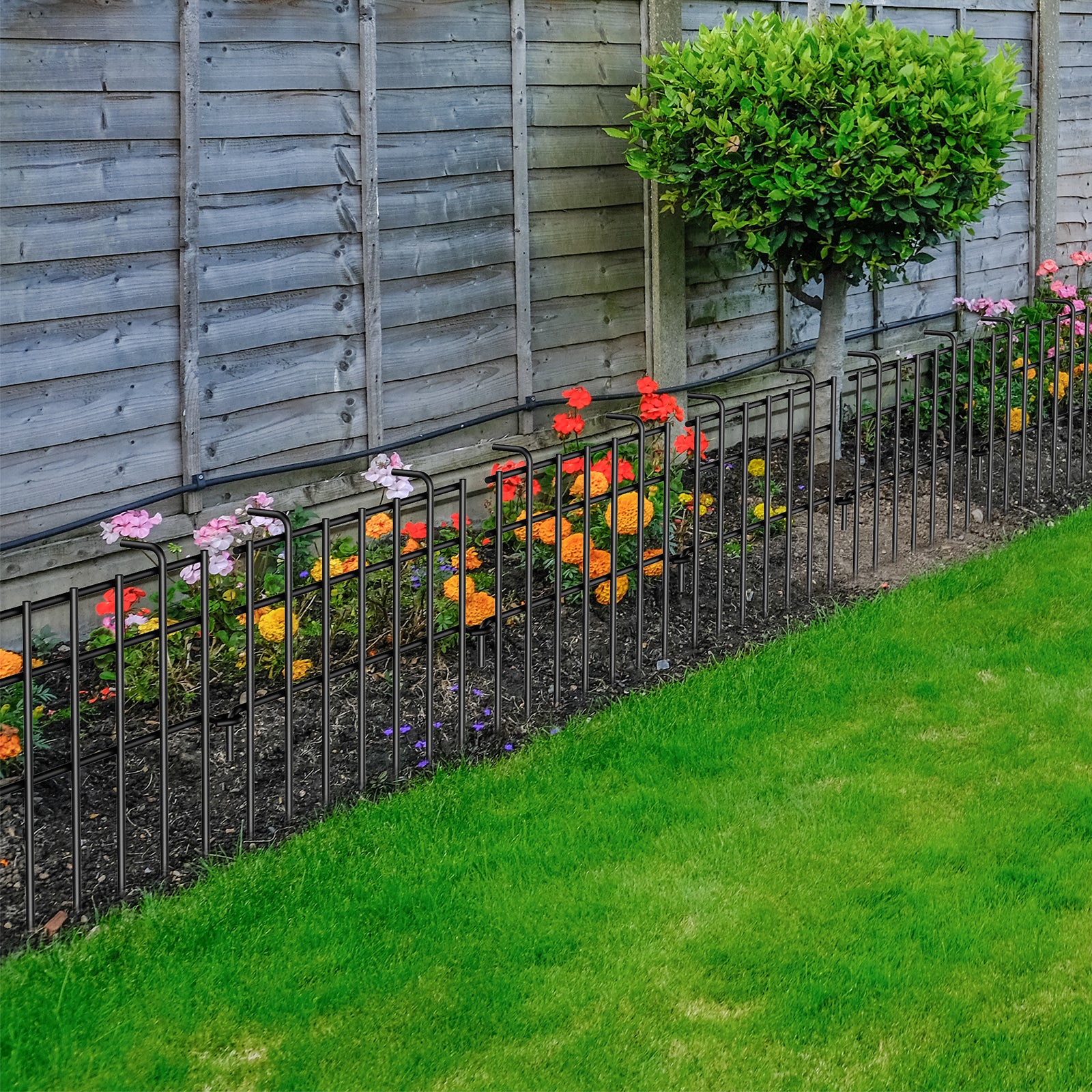 10Panels Rustproof Metal Anti Doggie Garden Border Animal Barrier Fence for Yard