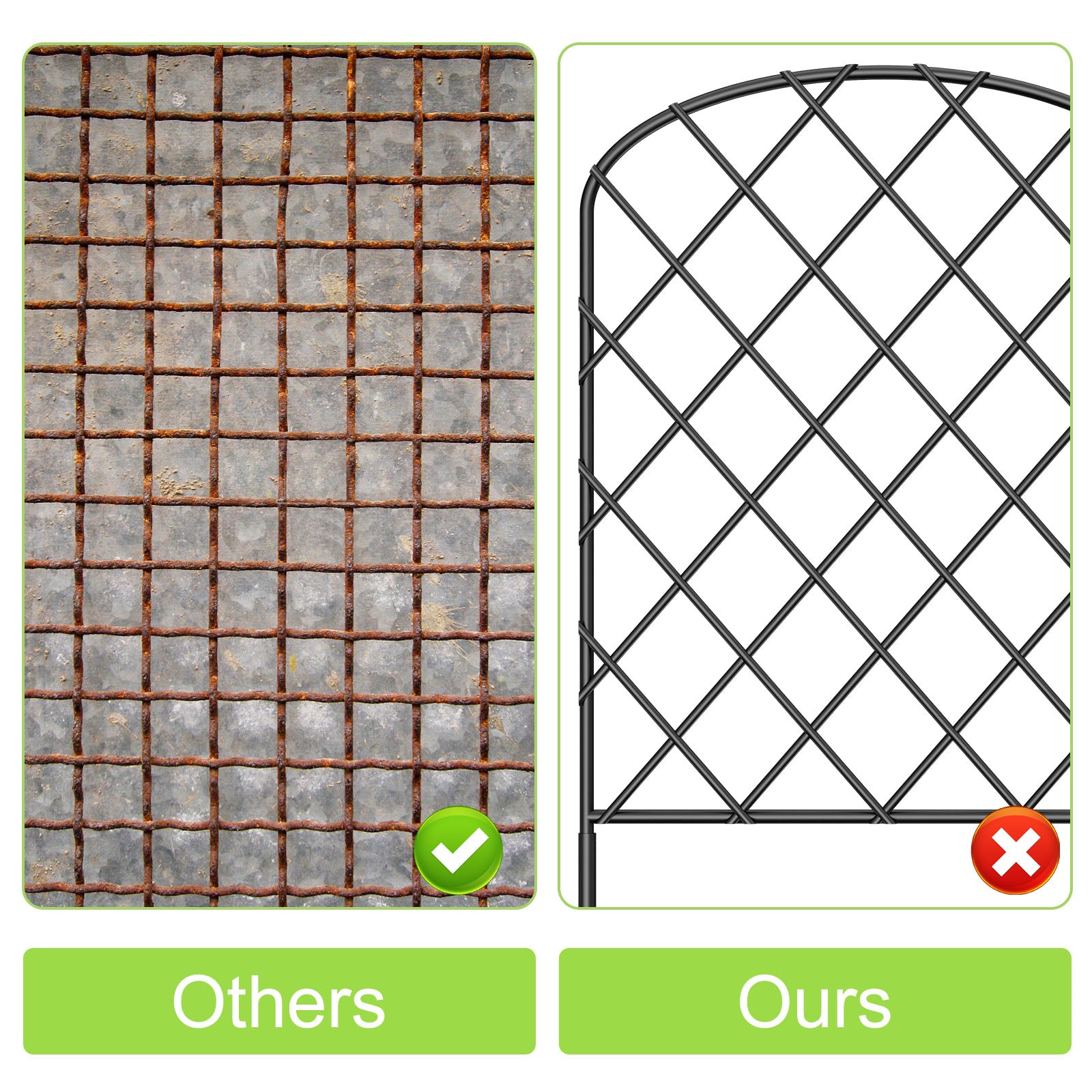 Arched Decorative Garden Fence - Metal Animal Barrier Edging Panels