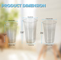 100-Pack 32oz/30oz/24oz Clear Disposable Water Cups - Bulk Plastic Cold Drink Cups for Parties, Weddings & Catering