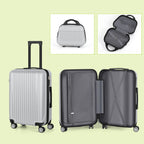 5-Piece Luggage Set, Durable Hardshell, Spinner Wheels, Telescoping Handle, Lightweight Suitcase Combo For Women, 12/14/20/24/28inch Suitcase, Black/Brown/Silver/Rose Gold
