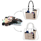 Premium Felt Purse Organizer Insert with Zipper - Structured Handbag Shaper for Tote Bags