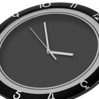 12-Inch Modern Black Wall Clock - Silent Battery Operated Large Decorative Clock for Living Room & Farmhouse,