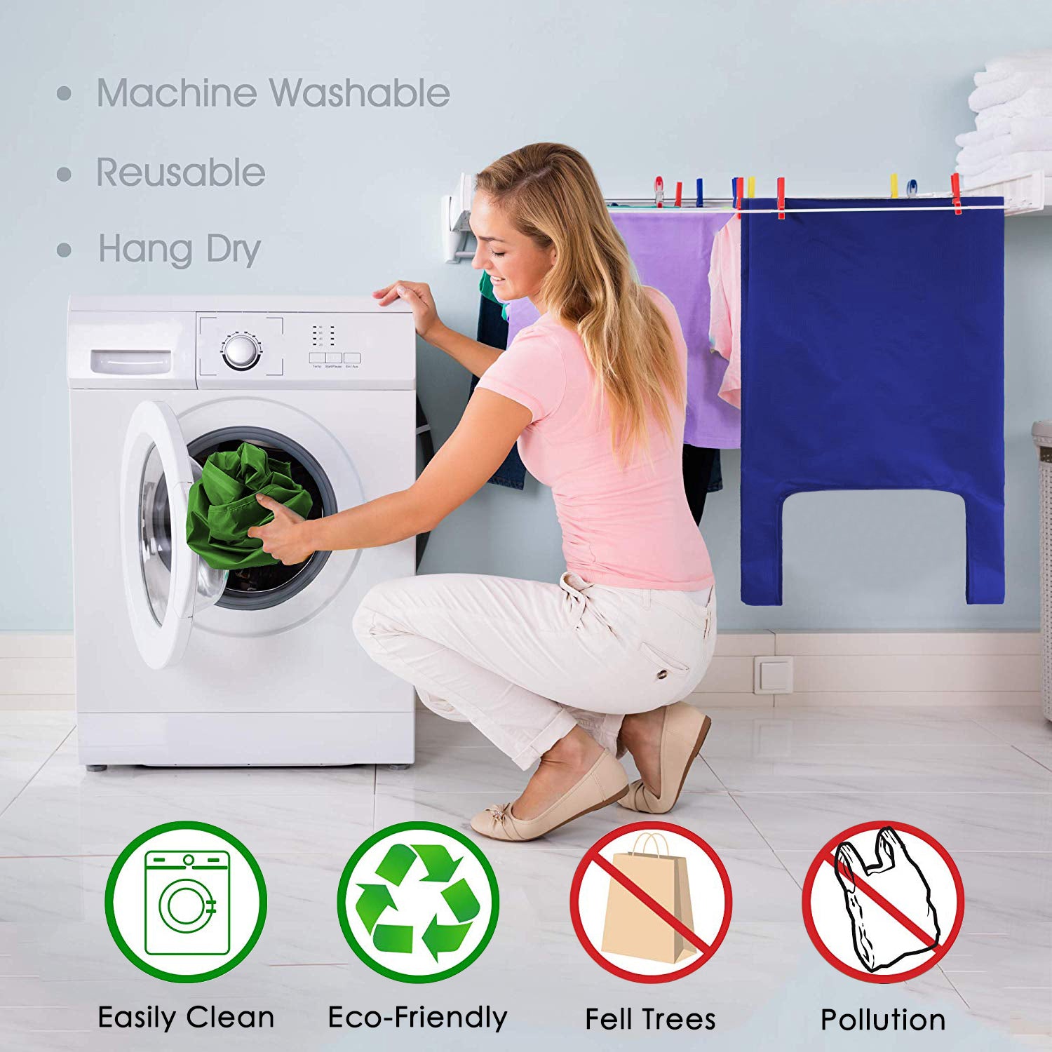 10Pcs Foldable Reusable Shopping Bags, 50lbs Heavy Duty Washable Grocery Tote Bags, Multiple Colors Portable Eco Totes for Travel Shopping Picnic