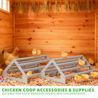 Set of 2 Poultry Roosting Bars for Brooder and Coop, Large Chicken Jungle Gym and Perch Stand for Baby Chicks, Easy to Clean Training Toys for Indoor and Outdoor Use