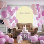 7.3FT Beige Arch Backdrop Cover, Spandex Fitted Chiara Arch Cover for Wedding & Birthday Events
