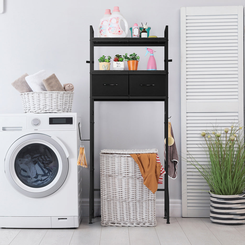 Over The Toilet Storage Cabinet - Freestanding Bathroom Organizer with Drawer