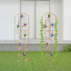 2-Pack Dragonfly Garden Trellis - 52inch Rustproof Metal Plant Support - Decorative Arched Trellis for Climbing Flowers & Vines