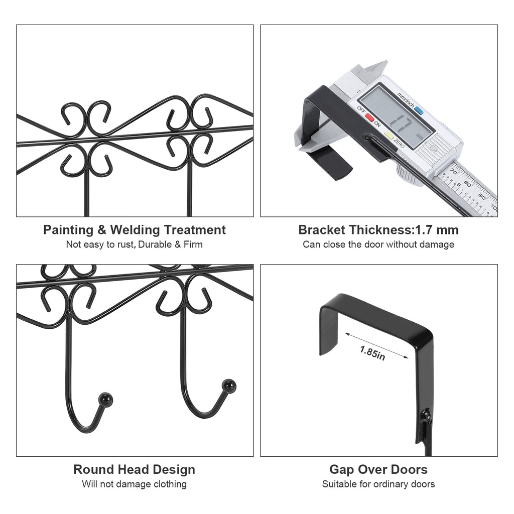 5-Pack Chinese Knot Door Hooks - Over The Door Hanging Organizer for Towels, Keys & Clothes, Space-Saving Wall Mount Rack for Bedroom & Living Room