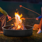 36inch Round Fire Pit Ring Insert, Large Steel Firepit Liner for In-Ground or Above-Ground