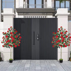6ft Artificial Camellia Tree, Large Red Faux Blooming Tree in Pot, Tall Silk Floral Plant for Indoor Home Office & Front Door Decor