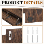 Rustic Farmhouse Wall-Mounted Mail & Key Station â€“ Dual-Tier Solid Wood Entryway Organizer