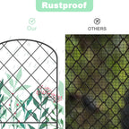 10-Pack Decorative Metal Garden Fence Panels - Rustproof No-Dig Animal Barrier - Arched Wire Edging for Flower Beds, Patio & Outdoor Decor