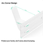 Set of 6 White Adhesive Wall Hooks for Bathroom and Kitchen, Heavy Duty Rustic Style Towel and Coat Hangers, Simple Installation