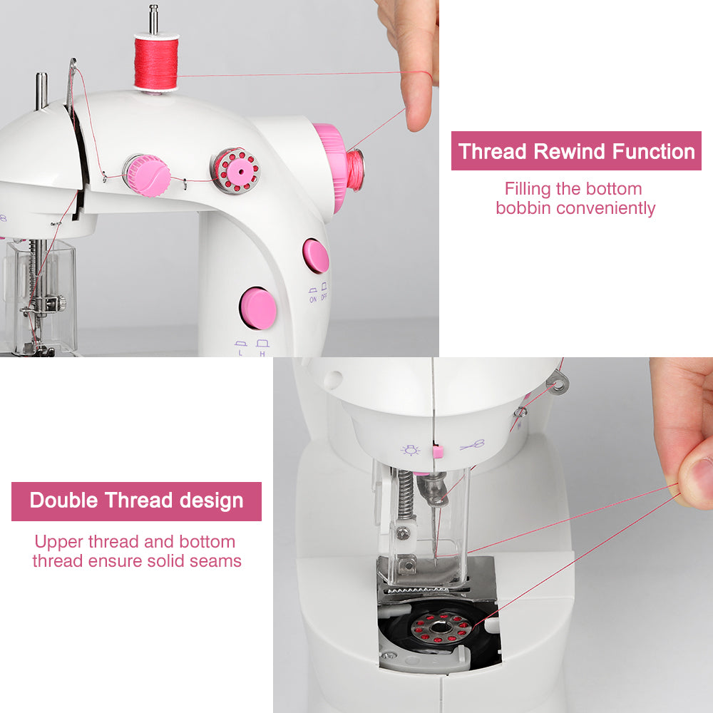 Mini Portable Electric Sewing Machine - Dual-Speed Lightweight Handheld Sewing Tool - Beginner-Friendly Kit