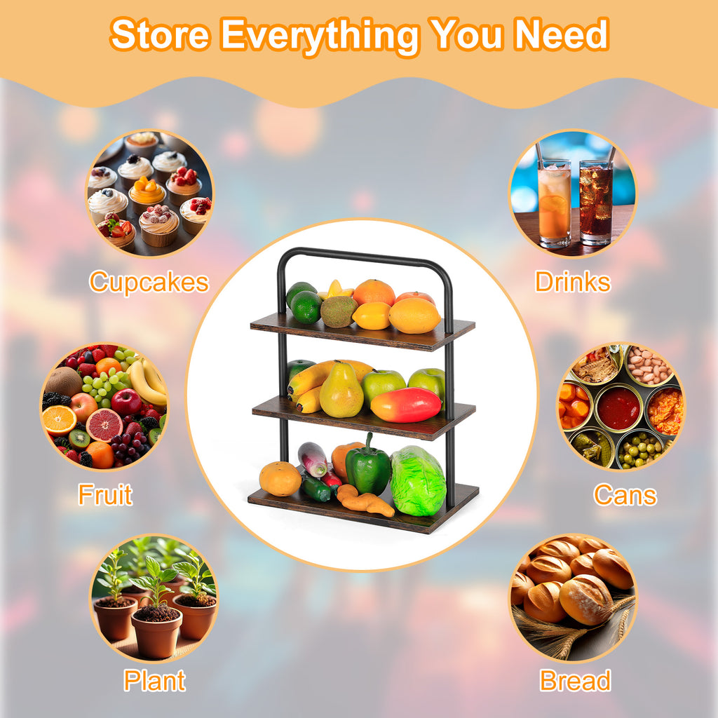 Industrial 3-Tier Cupcake Stand & Dessert Display Server