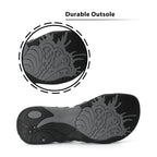 Orthotic Arch Support Slides for Men, Plantar Fasciitis Relief Comfort Walking Slippers, Flexible Waterproof Open Toe Sandals with Deep Heel Cup for Indoor Outdoor Beach Use