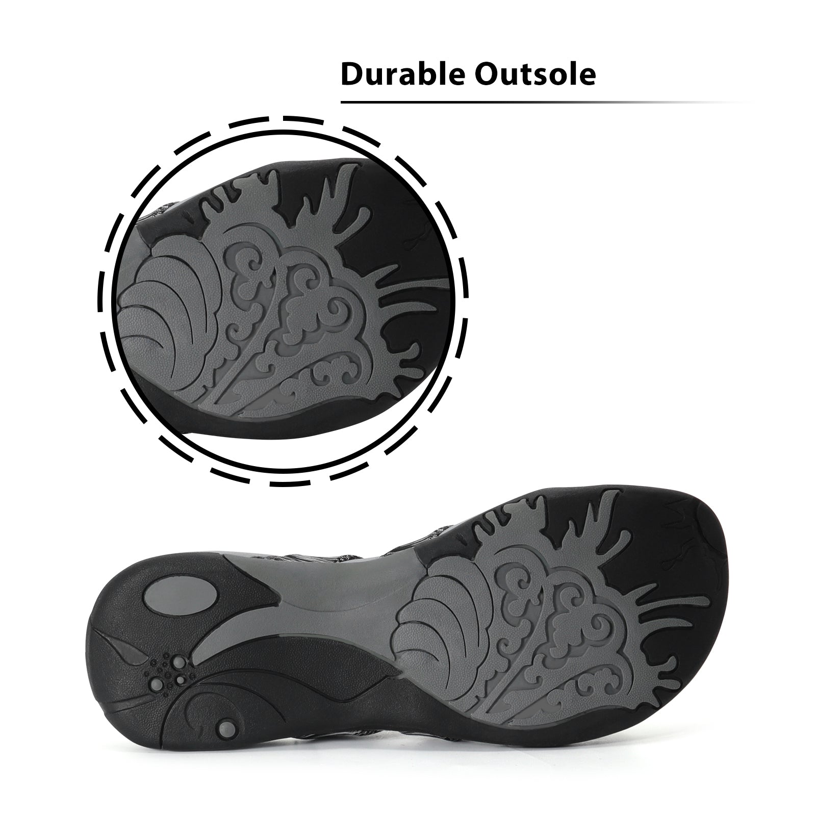 Orthotic Arch Support Slides for Men, Plantar Fasciitis Relief Comfort Walking Slippers, Flexible Waterproof Open Toe Sandals with Deep Heel Cup for Indoor Outdoor Beach Use