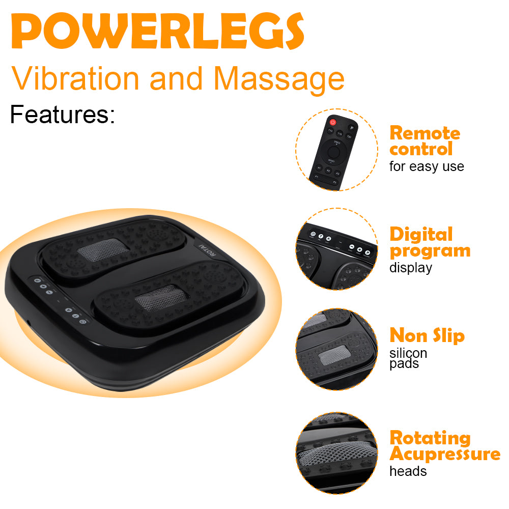 Electric Foot Massager with Heat - Deep Tissue Muscle Relaxation Machine - Portable Foot Hot Compress for Home & Office Use