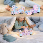 101-Piece 3D Magnetic Building Tiles Set - Educational STEM Toys for Kids with Storage Bag, Macaron Colors